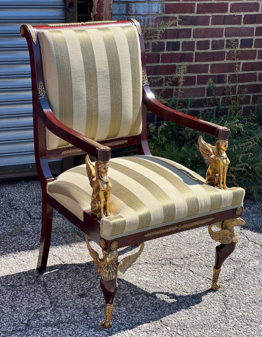French Style Empire Mahogany Chair